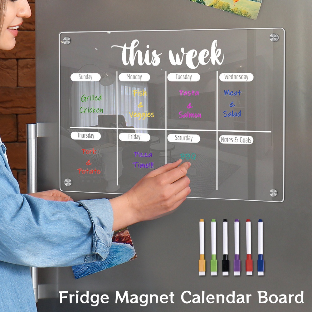 Magnetic Letter Board - Tableau de calendrier magnétique pour réfrigérateur,