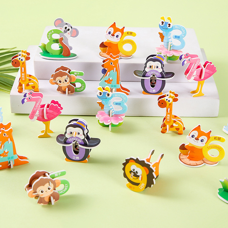 Number Puzzle Foam - Puzzle en mousse d'animaux de dessin