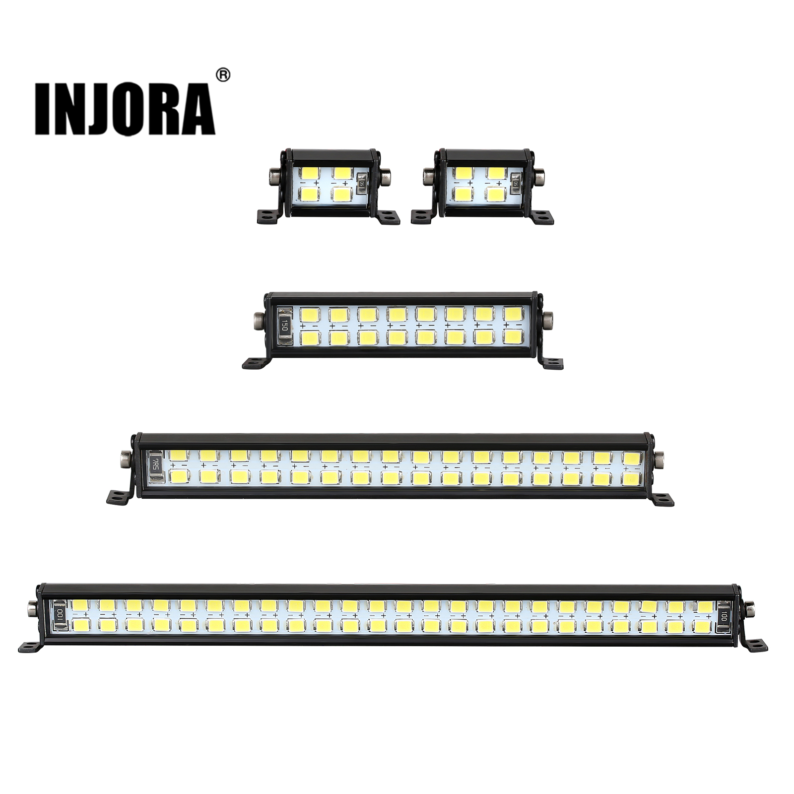 Tamiya Model Rc Car - INJORA barre lumineuse 17/52/102/147mm pour voiture