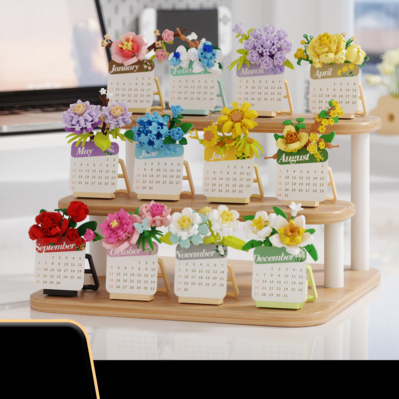 Kids Education Toy - Blocs de construction de plantes succulentes,