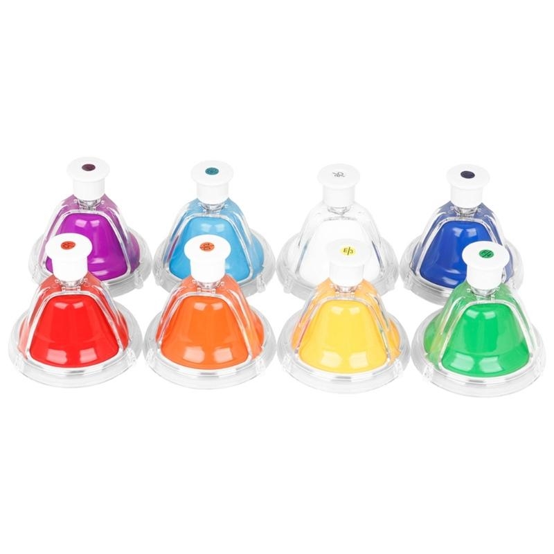 Kids Education Desk - Ensemble cloches à main colorées 8