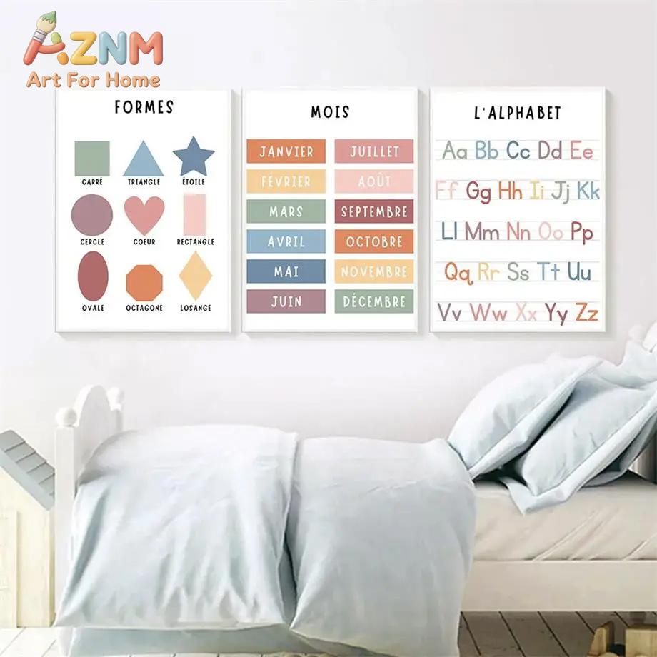 Peinture sur toile avec chiffr - Kids Education Alphabet Numbers avis et prix