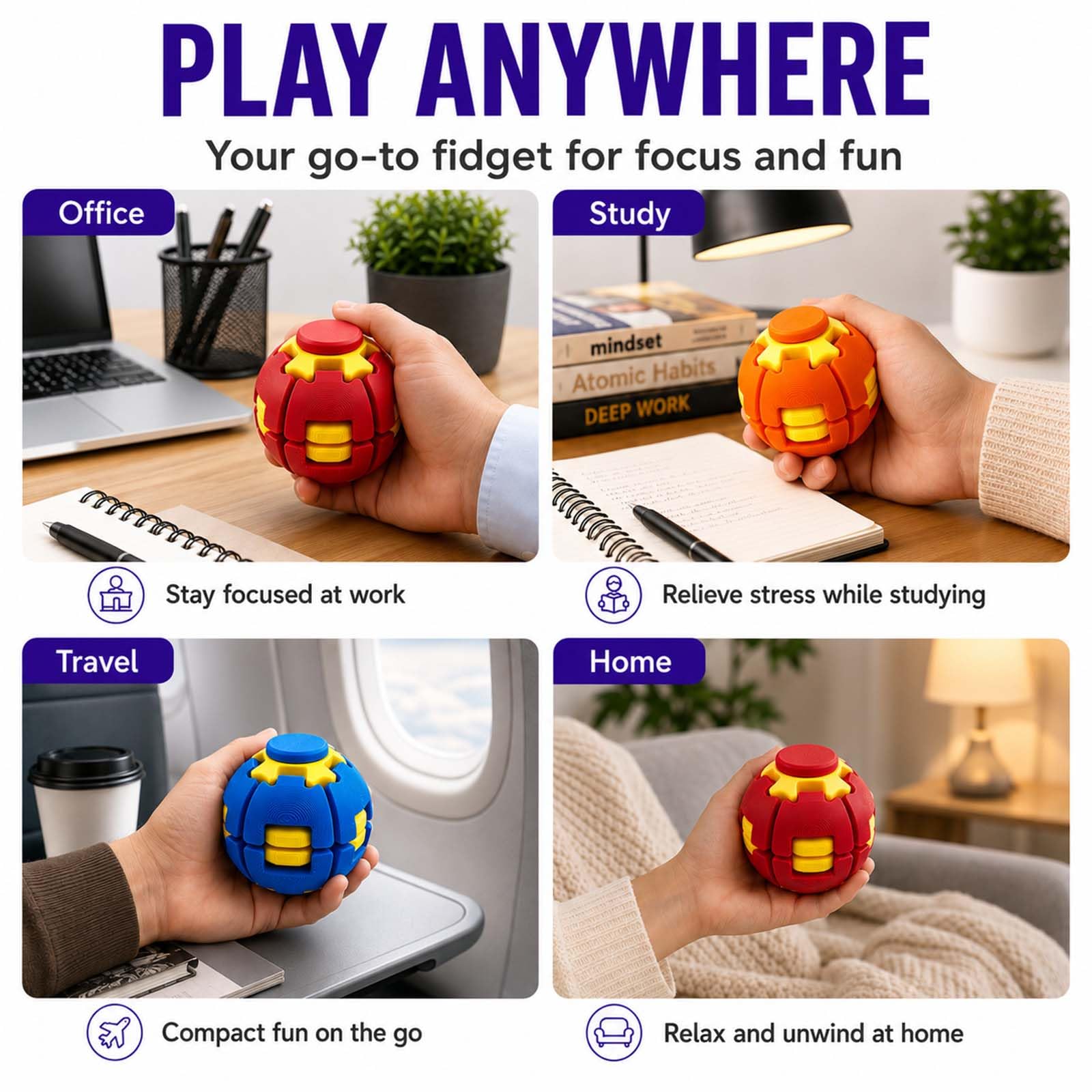 Fidget Spinner Magic Ball Cube - Kids Education Desk avis et prix