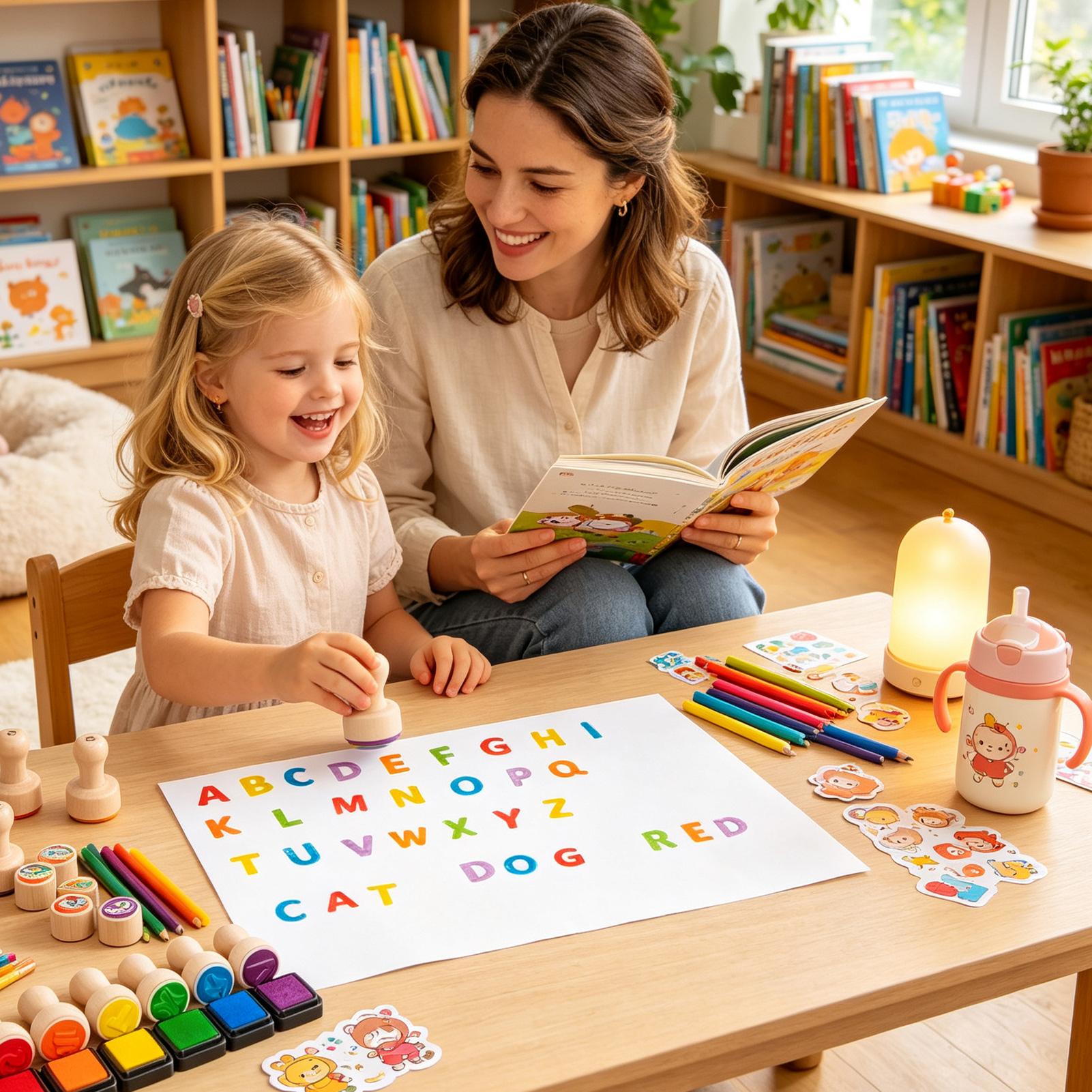 Tampons à lettres pour enfants - Kids Education Desk avis et prix