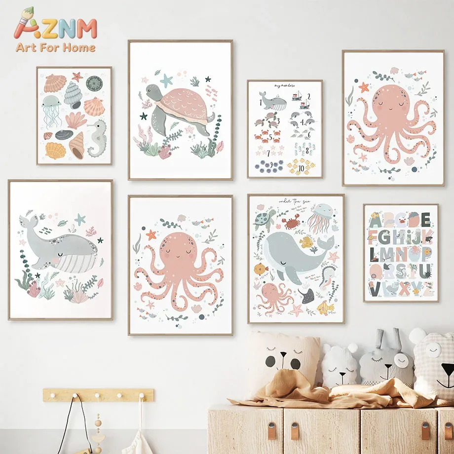 AZNM – toile décorative murale - Kids Education Alphabet Numbers avis et prix