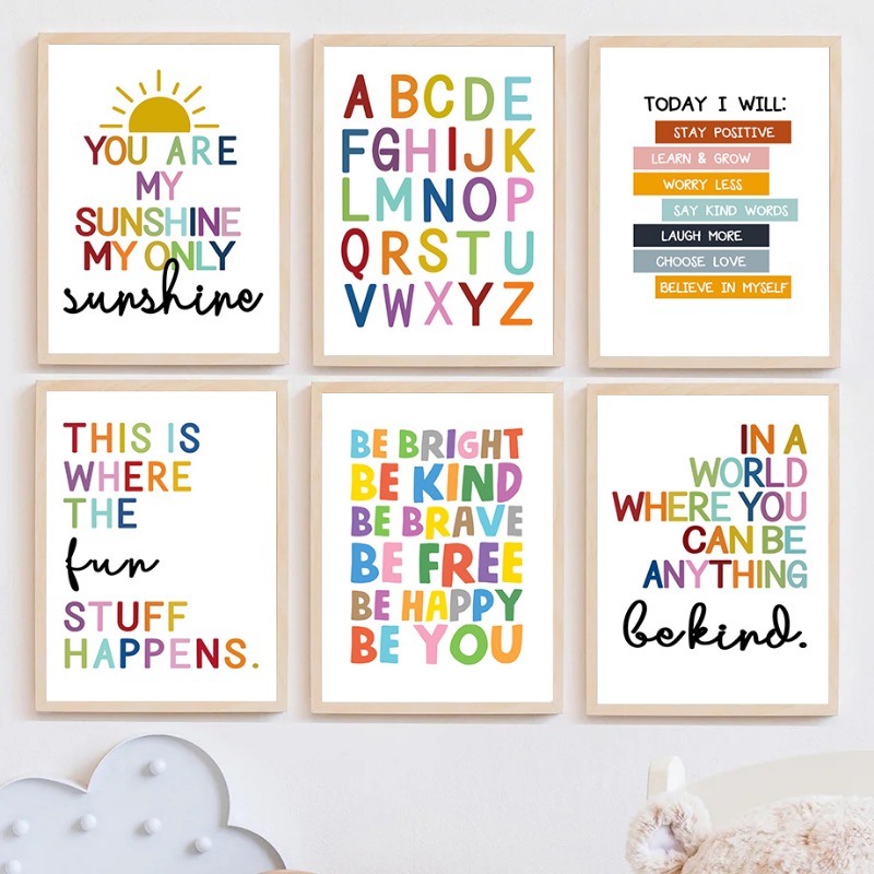 Affiche éducative anglaise, al - Kids Education Alphabet Numbers avis et prix